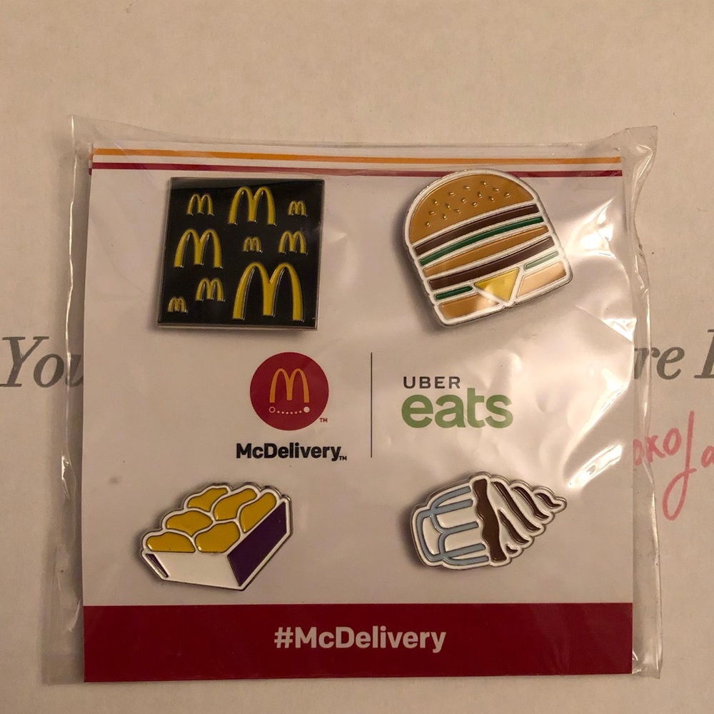 McDonald’s x Ubereats limited edition pins set o 4